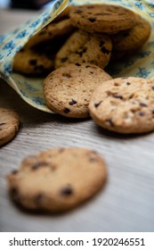 Close Up Of Cookies In Wax Wrap Bag