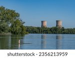 Close Up of the Cooling Towers, Three Mile Island, Pennsylvania USA