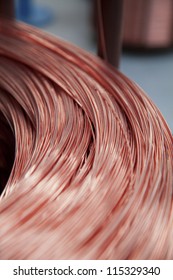 Close Up Of Copper Wire Spool