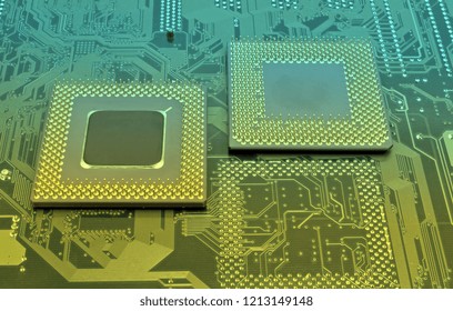 close up of cpu processors