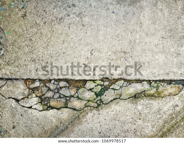 Close Crack Concrete Floor Texture Broken Stock Photo Edit Now