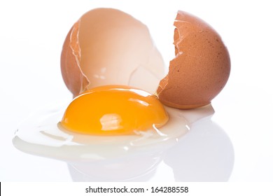 Close Up Of Cracked Egg