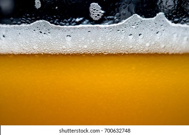 Close Up Craft Beer Bubbles