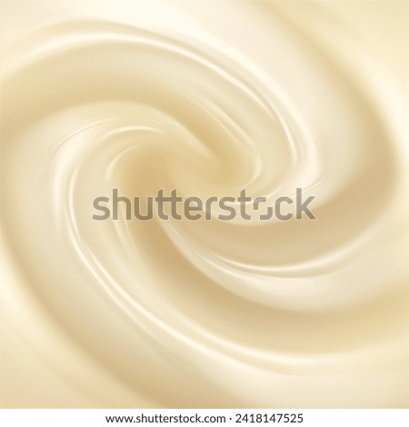 close up of a cream swirl on white background for your design