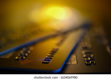 Close Up Credit Card Fraud Protection Background 