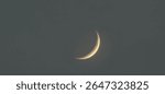 A Close up Crescent Moon Moon Sighting For Eid 