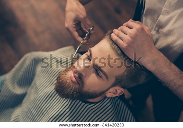 Close Cropped Photo Hairdressers Work Attractive Stock Photo Edit