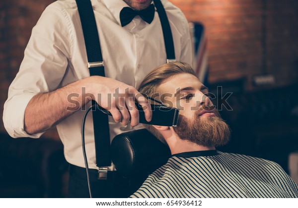 Close Cropped Photo Hairdressers Work Handsome Stock Photo Edit