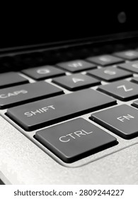 Close up of  Ctrl key on a keyboard