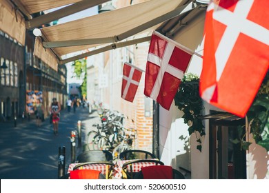 Close Up Danish Flag, Copenhagen