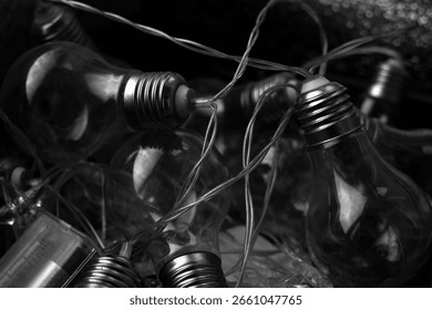  Close up of a decotative light bulbs