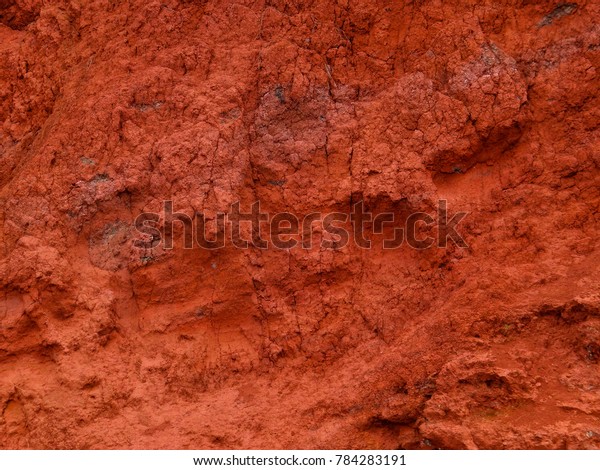 Close Deep Vivid Red Clay Dirt Stock Photo Edit Now