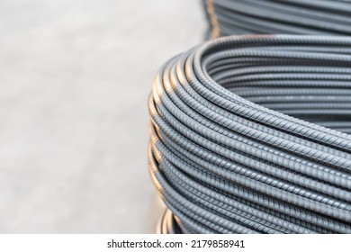 Close up deformed steel, iron wire or steel bar use for reinforce concrete work in construction site - Shutterstock ID 2179858941