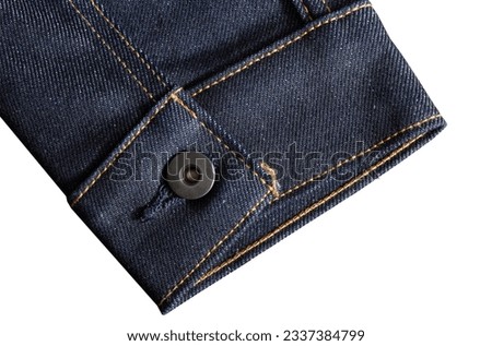 Close up of Denim Jacket Sleeve Cuff
