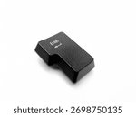 Close up of a detached computer keyboard Enter key placed on a pure white background. Minimalist, high resolution macro shot ideal for tech tutorials, UI UX design, software ads, or keyboard repair