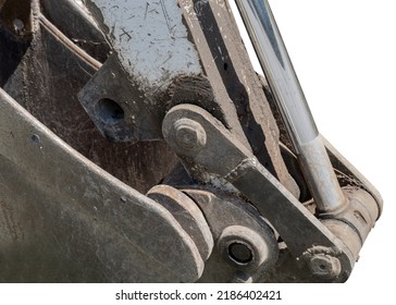 Close Up Of A Detail Of A Hydraulic Building Machinery Loaders Details