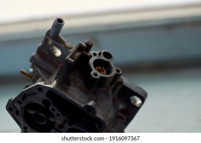 Close Up Of Details Of Car Carburetor