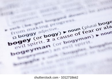 bogeying meaning in english