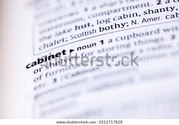 Close Dictionary Definition Cabinet Stock Photo Edit Now 1012717828