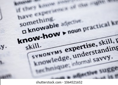 Close up to the dictionary definition of KnowHow