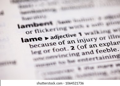cambridge definition of lame
