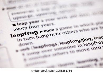 Close up to the dictionary definition of Leapfrog
