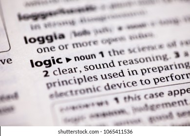 Close Up To The Dictionary Definition Of Logic