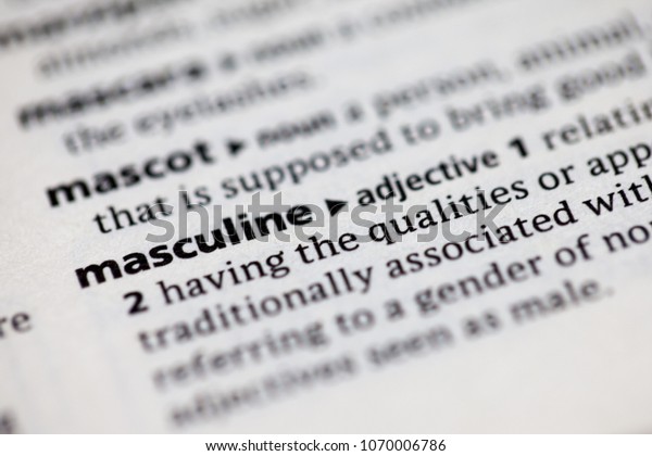 close-dictionary-definition-masculine-stock-photo-edit-now-1070006786