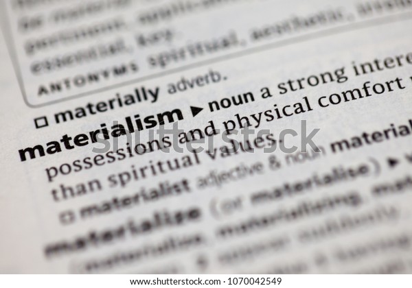 Close Dictionary Definition Materialism Stock Photo Edit Now