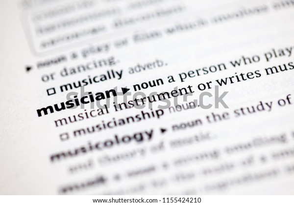 Close Dictionary Definition Musical Stock Photo Edit Now