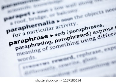 paraphrasing definition francais