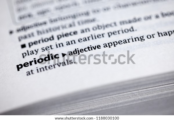Close Dictionary Definition Periodic Stock Photo Edit Now