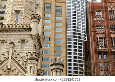A close up of different architectures