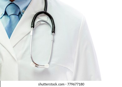 Close up of a doctor with stethoscope