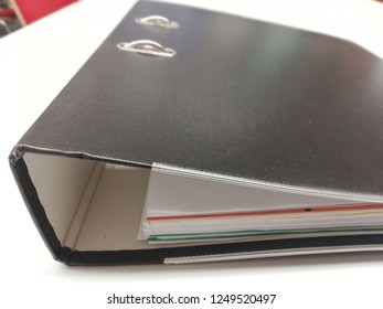 close up of a document folder