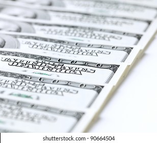 Close Up of dollar banknotes
