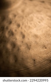 Close up of drum cymbal texture.