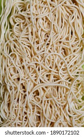 Close Up Of Dry Chinese Uncooked Egg Noodles