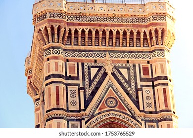 Close up during sunset of Giotto Tower in Florence, Italy - Powered by Shutterstock