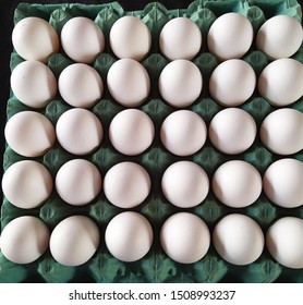 Close up of egg tray.