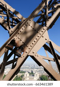Close up of Eiffel tower part in Paris