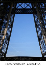 Close up of Eiffel tower part in Paris