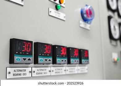 Close Up Of An Electric Meter,Electric Utility Meters For An Apartment Complex Or Offshore Oil And Gas Plant