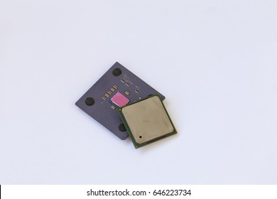 A close up of an electronic chip used for technology