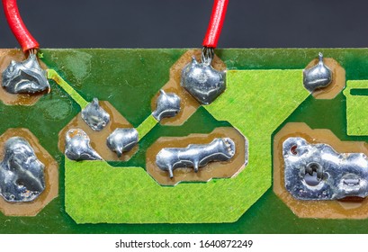 Close up of electronic circuit