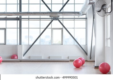 Close up of an empty fitness hall