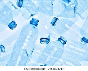 close up of empty plastic bottles