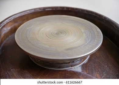 Close Up Of Empty Pottery Wheel