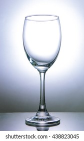 Close Up Of Empty Wine Glass On White Background