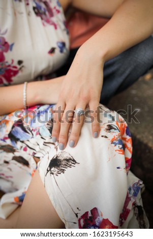 Close up of Engagement ring